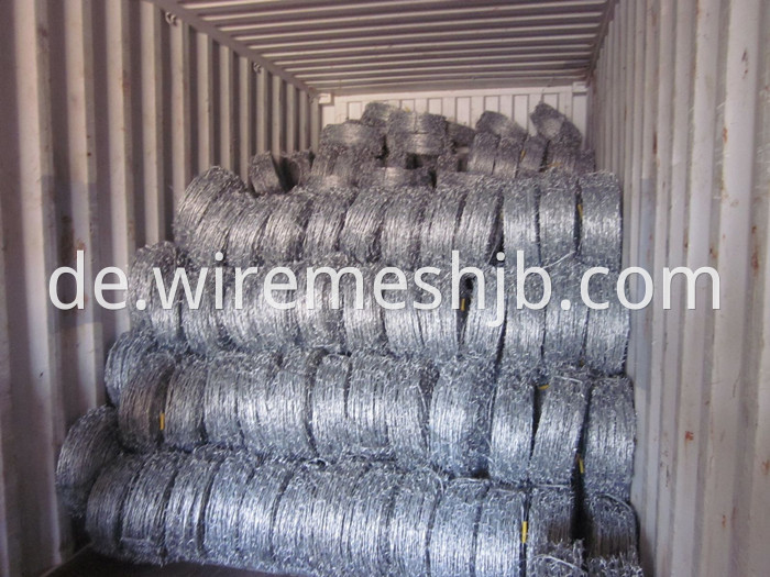 Galvanized Barbed Wire Fence